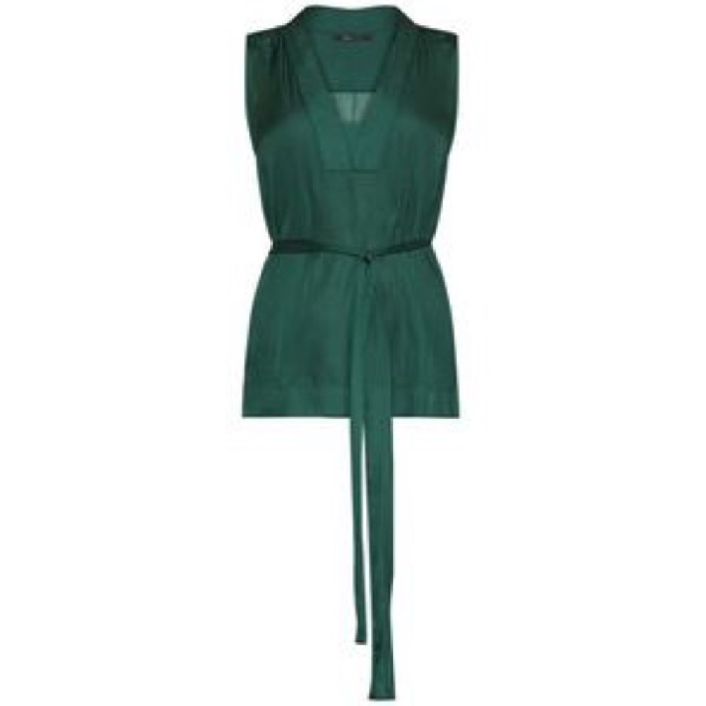 BCBGMAXAZRIA women’s top blouse green size s small NWT